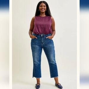 Judy Blue High Rise Kick Flare Blue Jeans